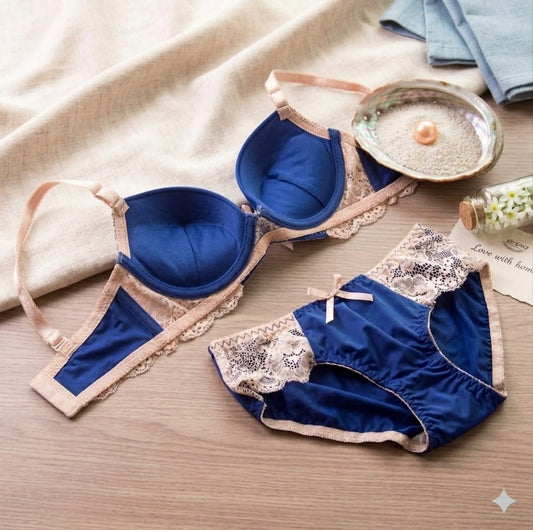 BlueLace Bralette & Panty Set