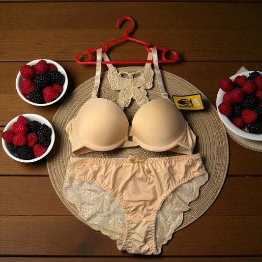Butterfly Lace Balconette Bra & Panty Set - Vibrant Edition