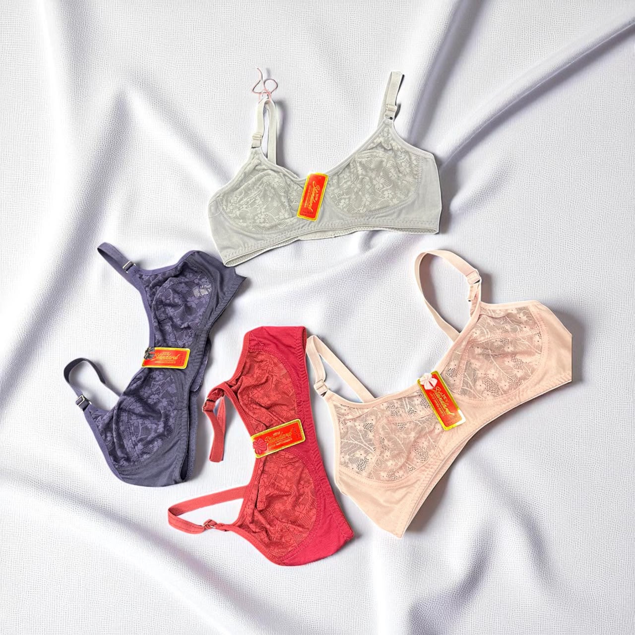 Seamless Wireless Full-Coverage Lace Bra