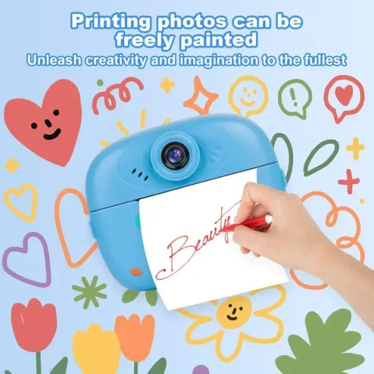 Kids Instant Print Digital Camera 1080P - Thermal Photo Printer | Perfect Birthday Gift