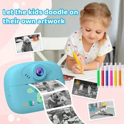 Kids Instant Print Digital Camera 1080P - Thermal Photo Printer | Perfect Birthday Gift