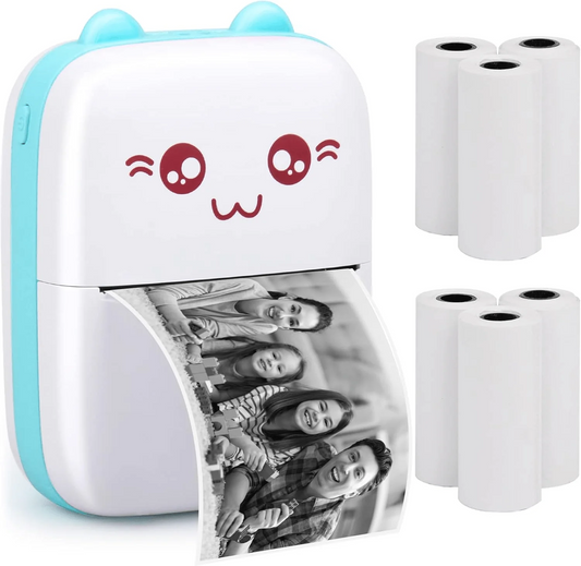 Cute Kawaii Mini Pocket Thermal Printer – Bluetooth Portable Photo & Note Printer