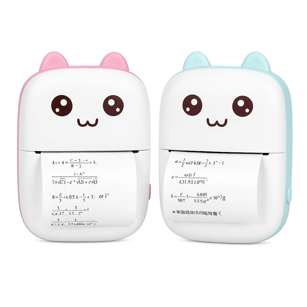Cute Kawaii Mini Pocket Thermal Printer – Bluetooth Portable Photo & Note Printer
